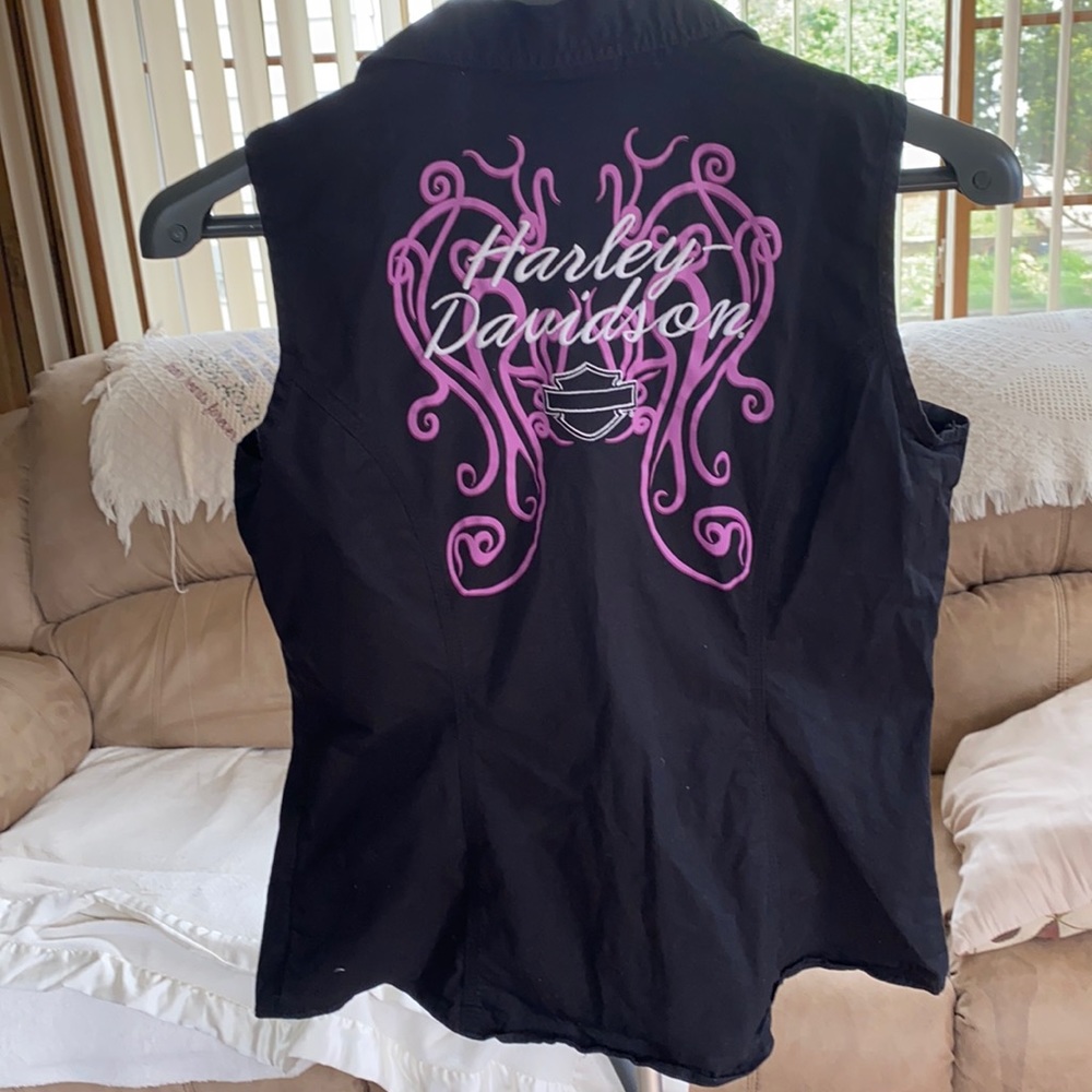 Harley Davidson zip up top L